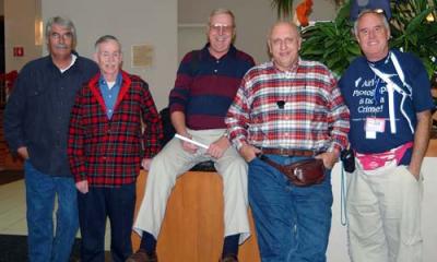 Gus Giemza, Richard Black, Eric Bernhard, Jerry Stanick and Bryant Pettit at the 2005 Boston Airline Show, photo #7248