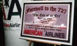 The last B727 revenue flight from Miami International Airport with my photo on the plaque
