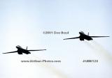 2001 - USAF B-1 Lancer bombers in a high speed pass military aviation stock photo #UM0123