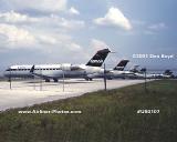 2001 - some of Comairs fleet of Canadair Regional Jets grounded during pilots strike aviation airline stock photo #US0107
