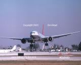 2001 - Lauda Air B777-2Z9/ER landing at Miami aviation airline stock photo #EU0103
