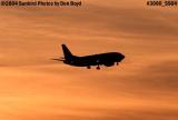Southwest Airlines B737 on approach at sunset aviation airline stock photo #3060
