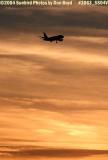 Frontier Airlines A319 on approach at sunset aviation airline stock photo #3063