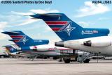 Nine Boeing 727 freighters in a row at Cargo City at Miami International Airport cargo airline aviation stock photo #6394