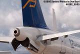 Tail section of Cyprus A320-231 5B-DAT - 1st non-crash A320 to be scrapped - aviation stock photo #6302