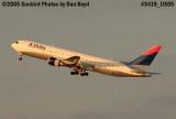 Delta Airlines B767-332/ER N178DZ takeoff on runway 30 at sunset aviation airline stock photo #3419