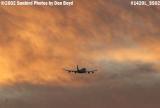 B747-400 takeoff into a gorgeous sunset sky aviation stock photo #1420L