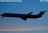 American Airlines MD-82 N418AA approach at sunset aviation stock photo #2376