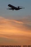 Unknown MD-80 on approach after sunset aviation stock photo #2378