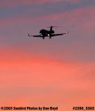 Bombardier CL-600-2B16 N78SD approach at sunset aviation stock photo #2390