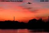 MD-80 approach at sunset aviation stock photo #2396