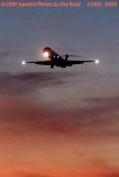 Spirit MD-80 approach at sunset aviation stock photo #2405
