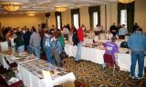 Vendors and customers in the large room at the 2005 Boston Airline Show, photo #7218