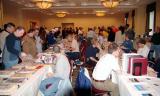 Customers and vendors in the large room at the 2005 Boston Airline Show, photo #7226