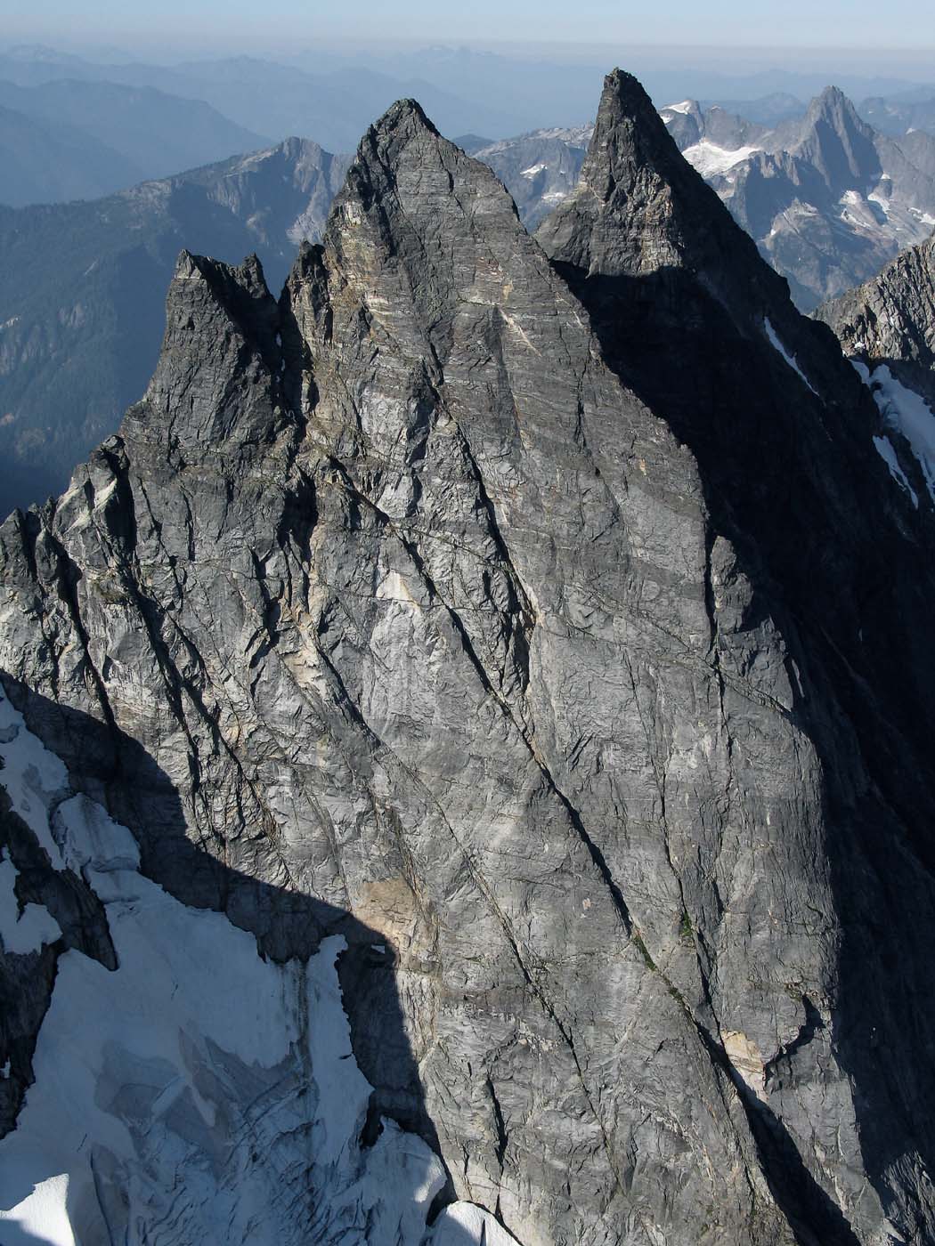 E McMillan Spire, E Face (SPickets080905-05adj.jpg)