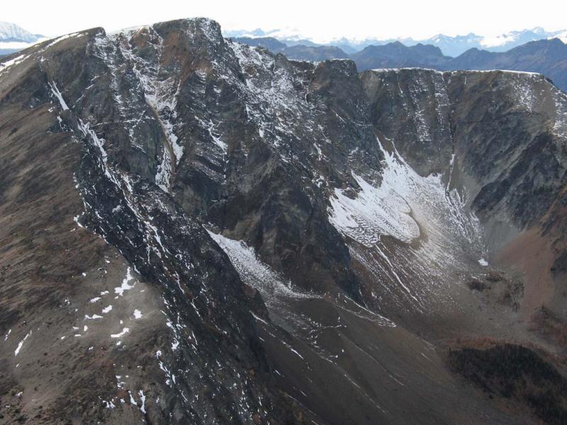 Glacier Remnant, Ptarmigan NE Face (PtarmiganPk101805-2adj.jpg)