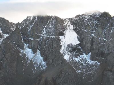 Gardner Mt, N Face Glacier Remnants (Gardner102105-08adj.jpg)