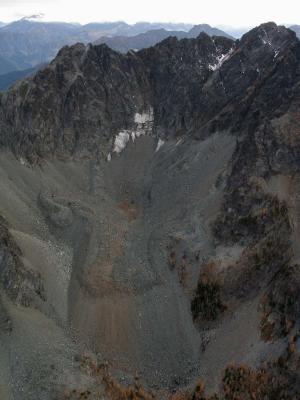 Gilbert, N Face Rock Glacier & Glacier Remnant (Gilbert102105-06adj.jpg)