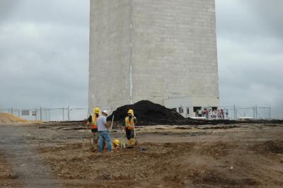 Landscaping on the Washington Monument
