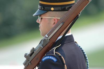 Honor guard at the Tomb of the Unknown Soldier