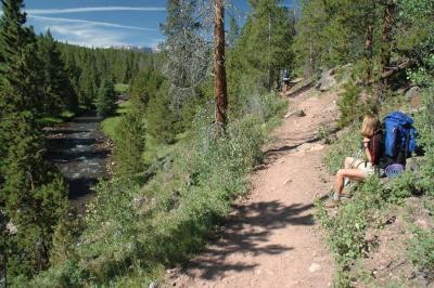 Hiking along the Henry Fork river