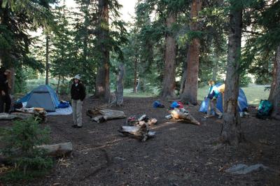 Our campsite at Dollar Lake.  10,800' altitude.