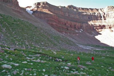 Getting close to the Anderson Pass scree field