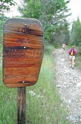 Lone Peak Wilderness sign