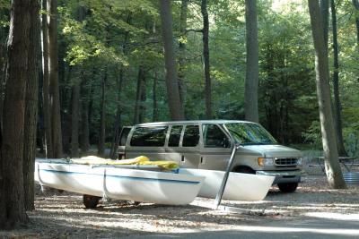 Our campsite in Hoffmaster State Park