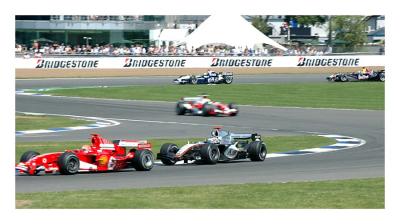 Raikkonen chasing down Schumacher