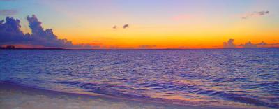 Sunset on a White Sand Beach