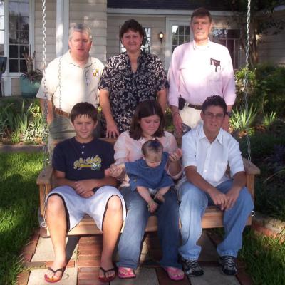 A photo that shows all 6 of us (Bogans) along with Lisa's 2nd cousin, Bob, who was visiting from San Francisco.