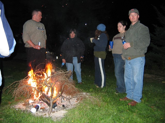 Brent and others around the fire