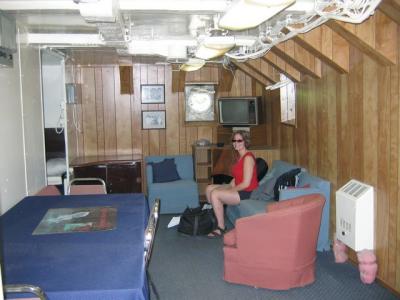 Stephanie in the Captains Quarters