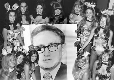 1972 - Brenda and Baltimore Playboy Club Bunnies with Henry Kissinger photo