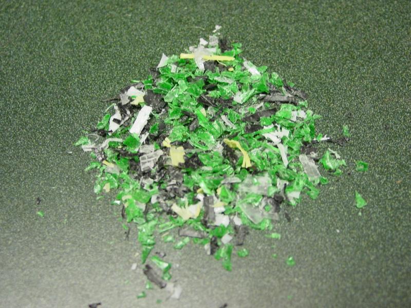 PET mix color bottle regrind