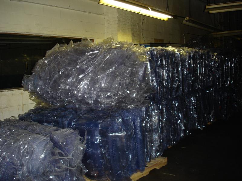 clear PVC bales