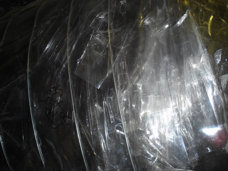 clear PVC bales