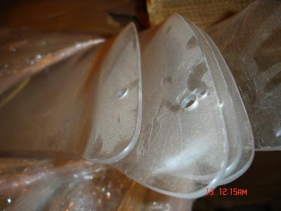 Acrylic clear off-cuts in a gaylord