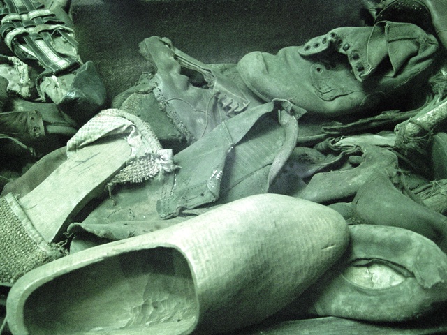 Evidence of Crimes: Mountains of shoes