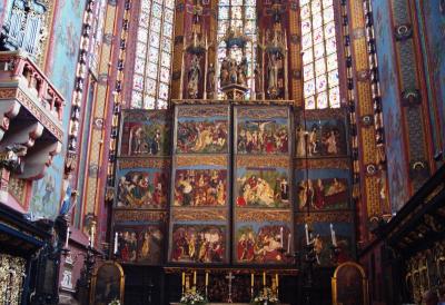 St. Mary's Church with impressive wood-carved Gothic altarpiece