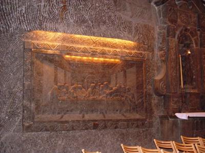 Salt-relief carving of the Last Supper