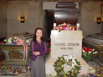 Franz Josef and tombs of his son (right) and his wife Sissy (left)