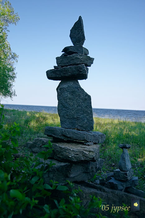 shoreline cairn