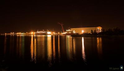 marinette marine at night