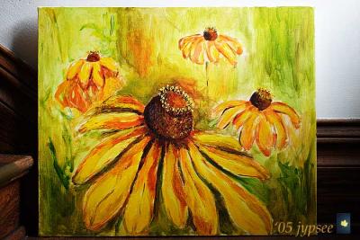 coneflowers painting