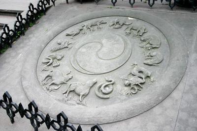 Yin Yang mit Tierkreiszeichen / Yin Yang with zodiac