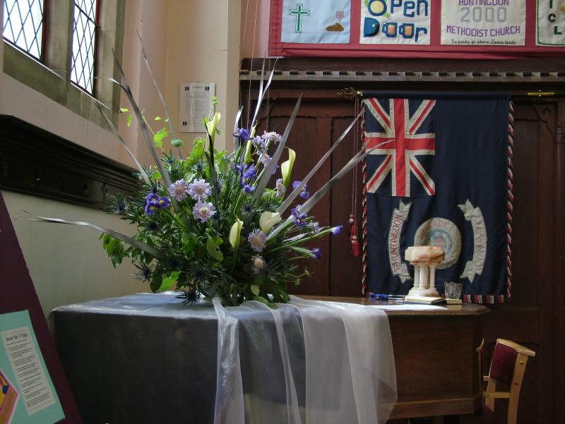 FLOWER DISPLAY IN THE METHODIST CHURCH