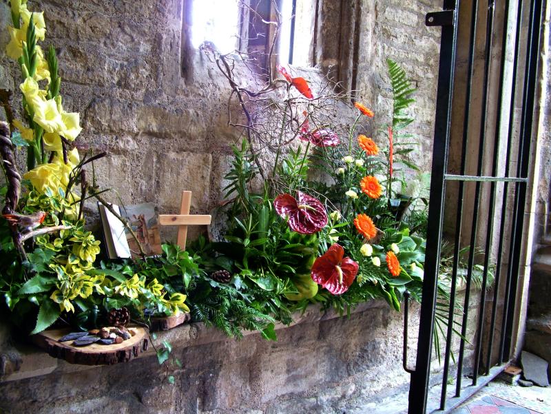 FLOWER DISPLAY IN ALL SAINTS' CHURCH