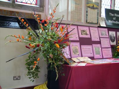 FLOWER DISPLAY IN THE METHODIST CHURCH